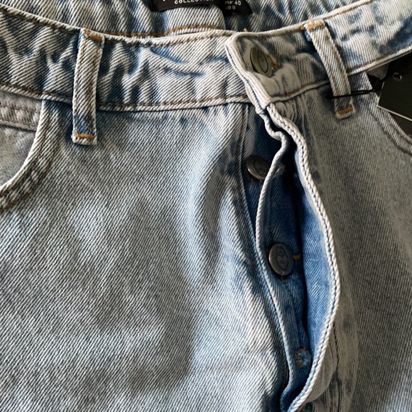 Cut Out Flared Wide Leg Denim Jeans Size 8 US - Picture 11 of 12